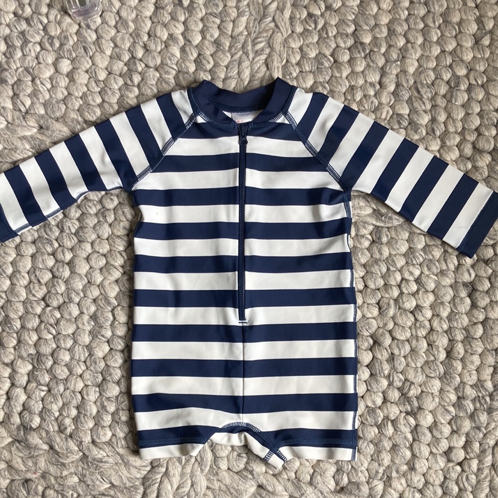 Hanna Andersson one piece striped swim suit